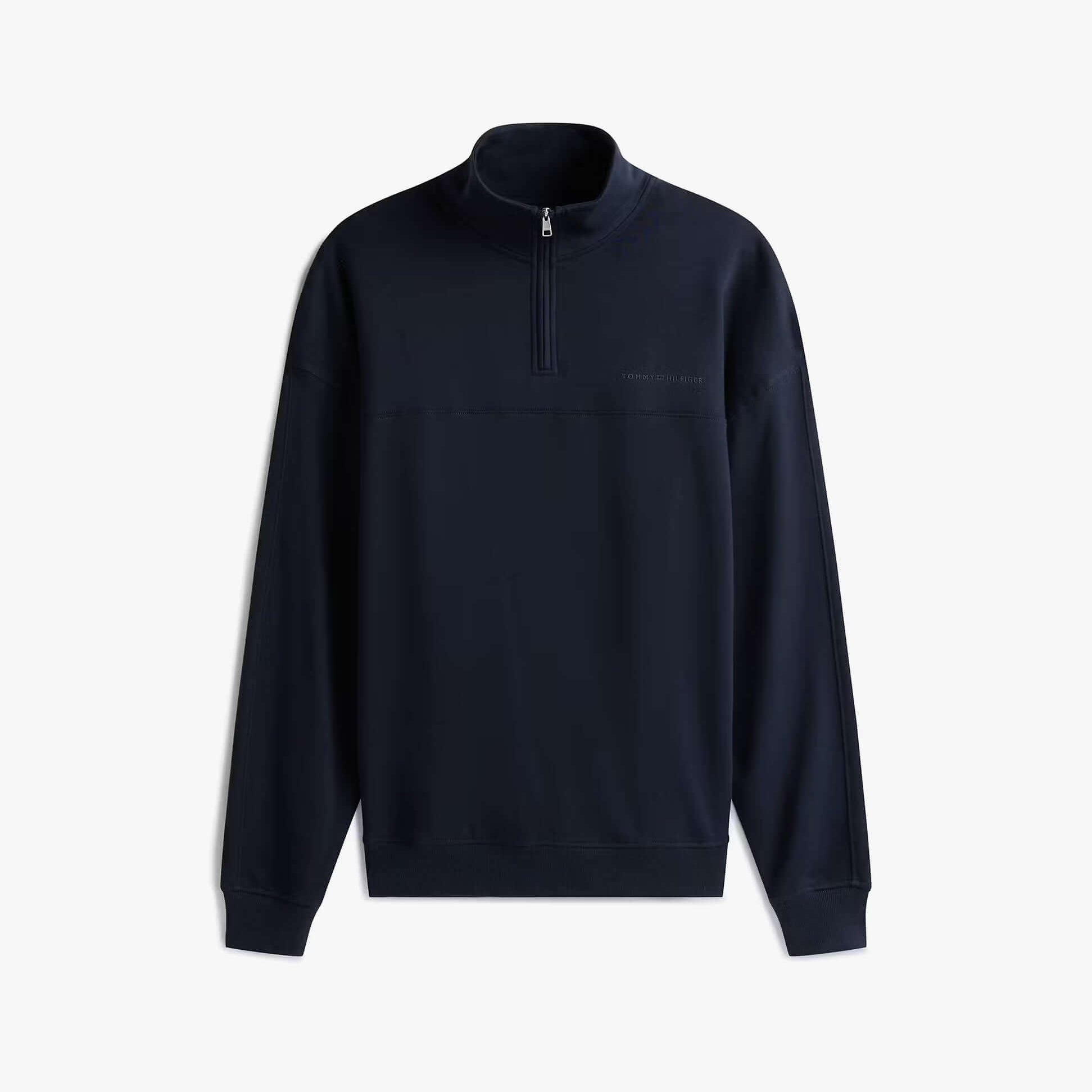 Tommy Hilfiger HALF ZIP Mens Sweatshirts Desert Sky