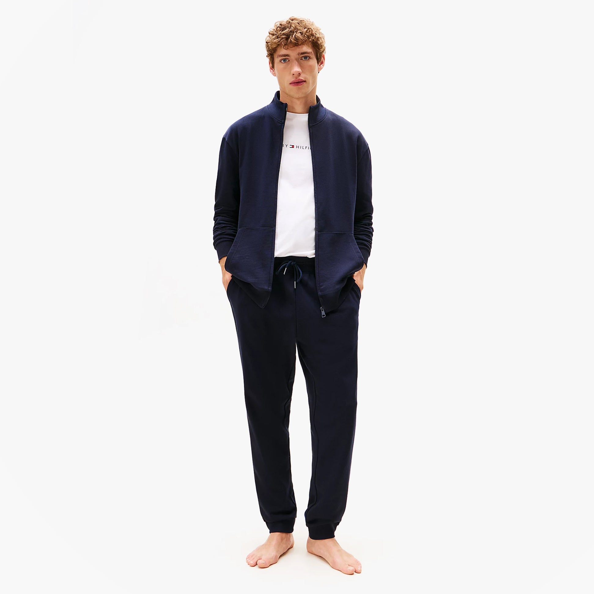 Tommy Hilfiger TH Original Mens Logo Lounge Joggers Desert Sky