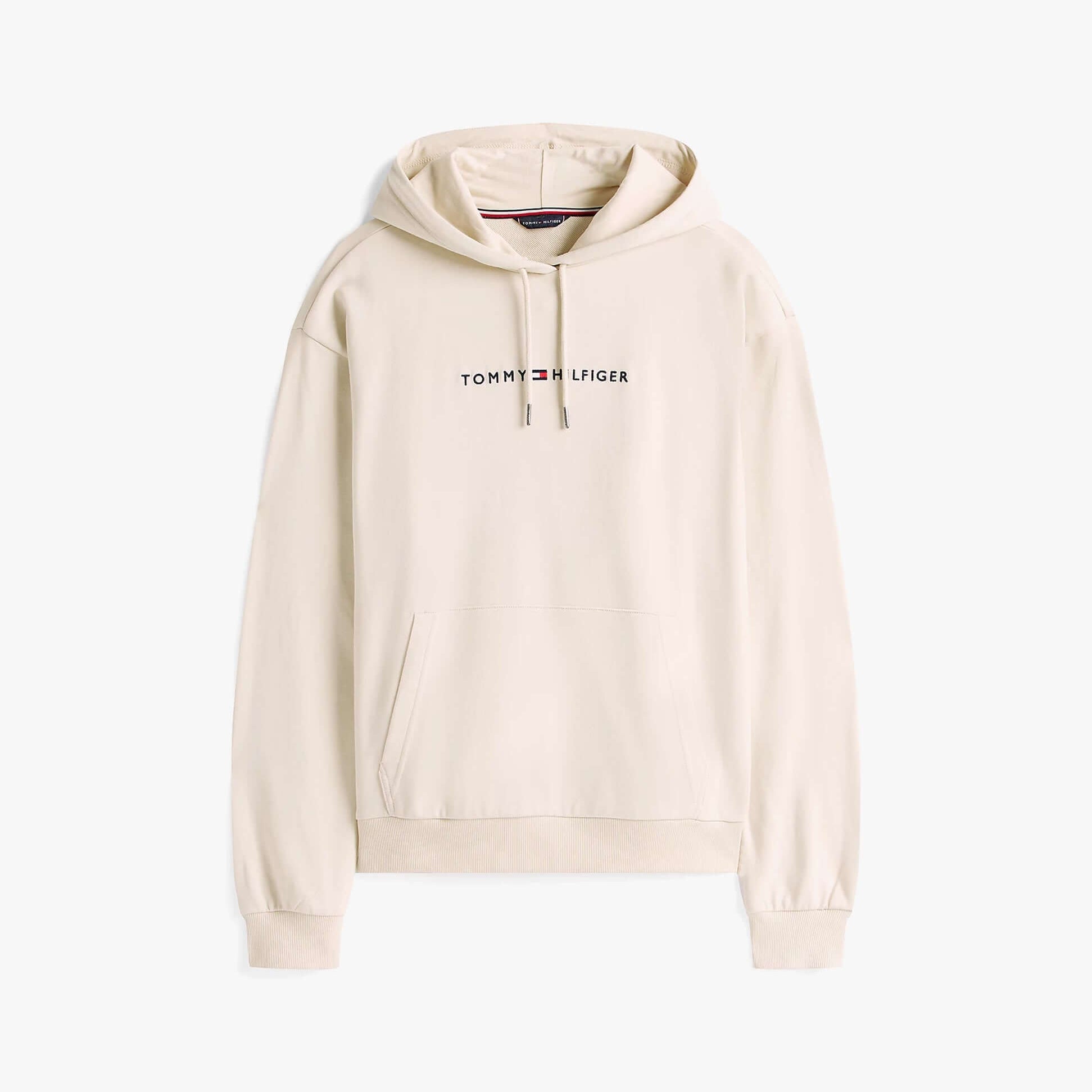 Tommy Hilfiger HOODIE Mens Drawstring Lounge Hoody Off White