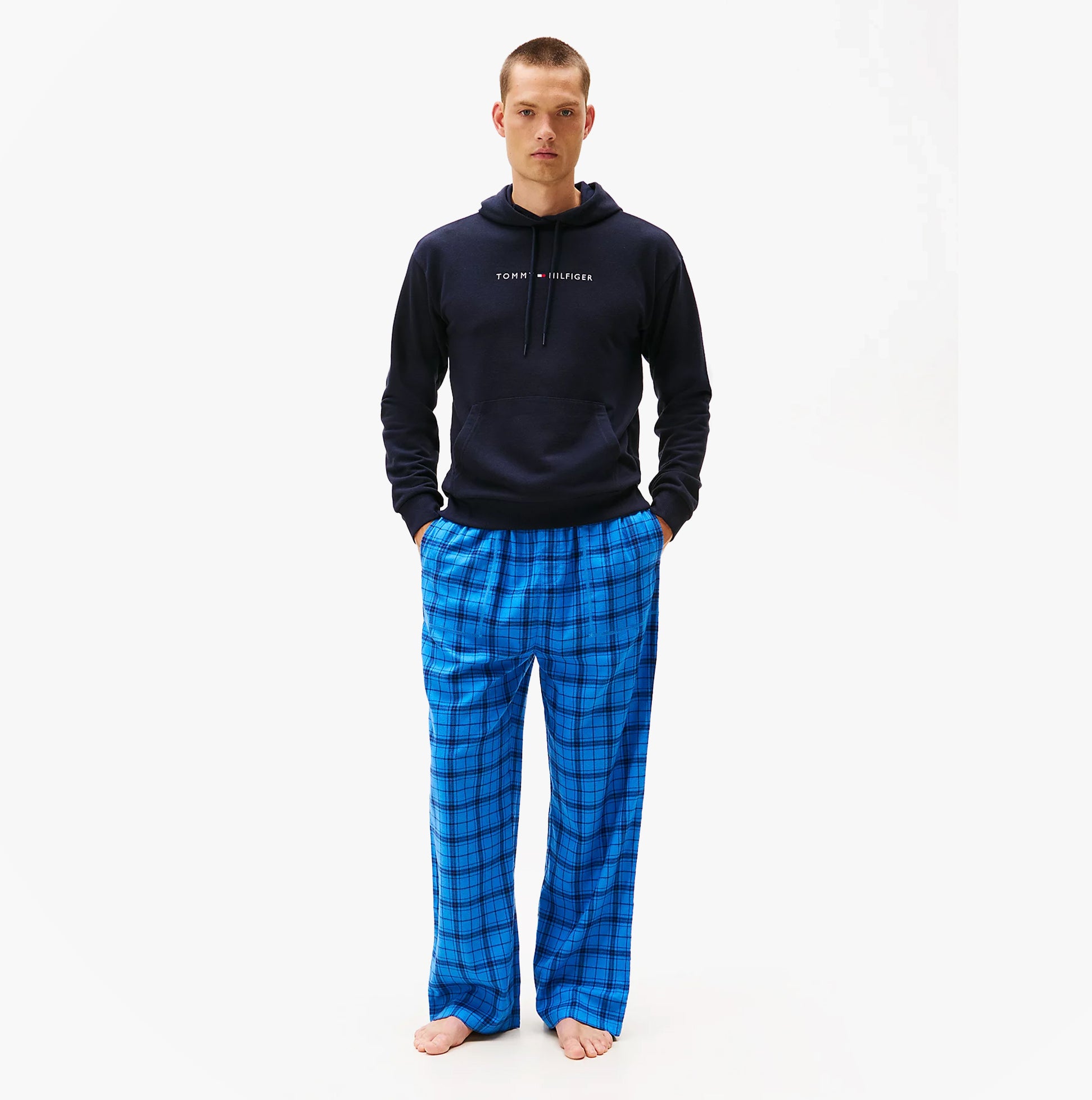 Tommy Hilfiger TH Original Logo Drawstring Lounge Hoodie Desert Sky