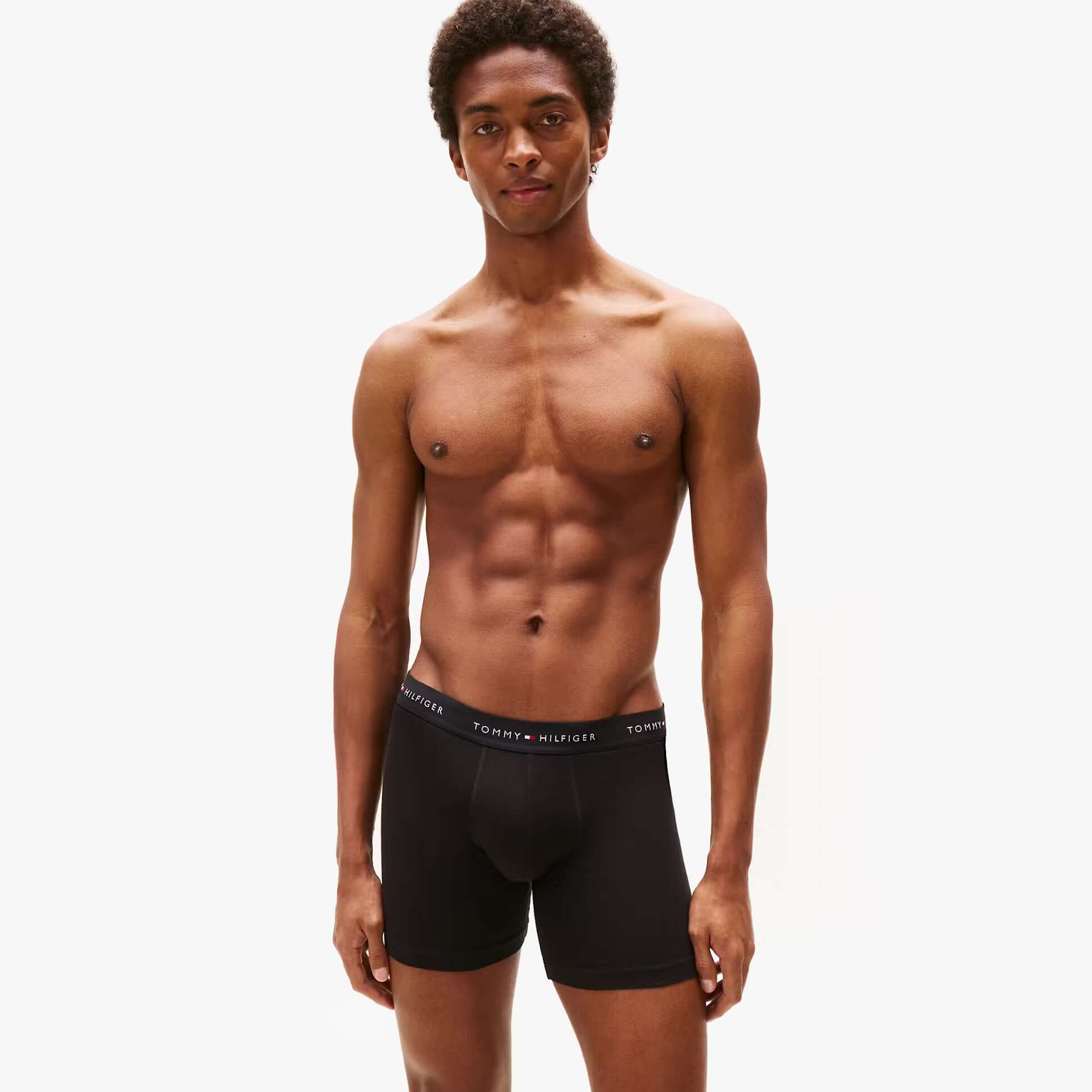 Tommy Hilfiger 3 Pack Mens BOXER BRIEF Black