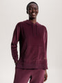 Tommy Hilfiger LONG HOODIE VELOUR Womens Hoodie Deep Burgundy