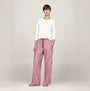 Tommy Hilfiger ORIGINAL Womens Flannel Pan Ivory/Pinstripe Rouge