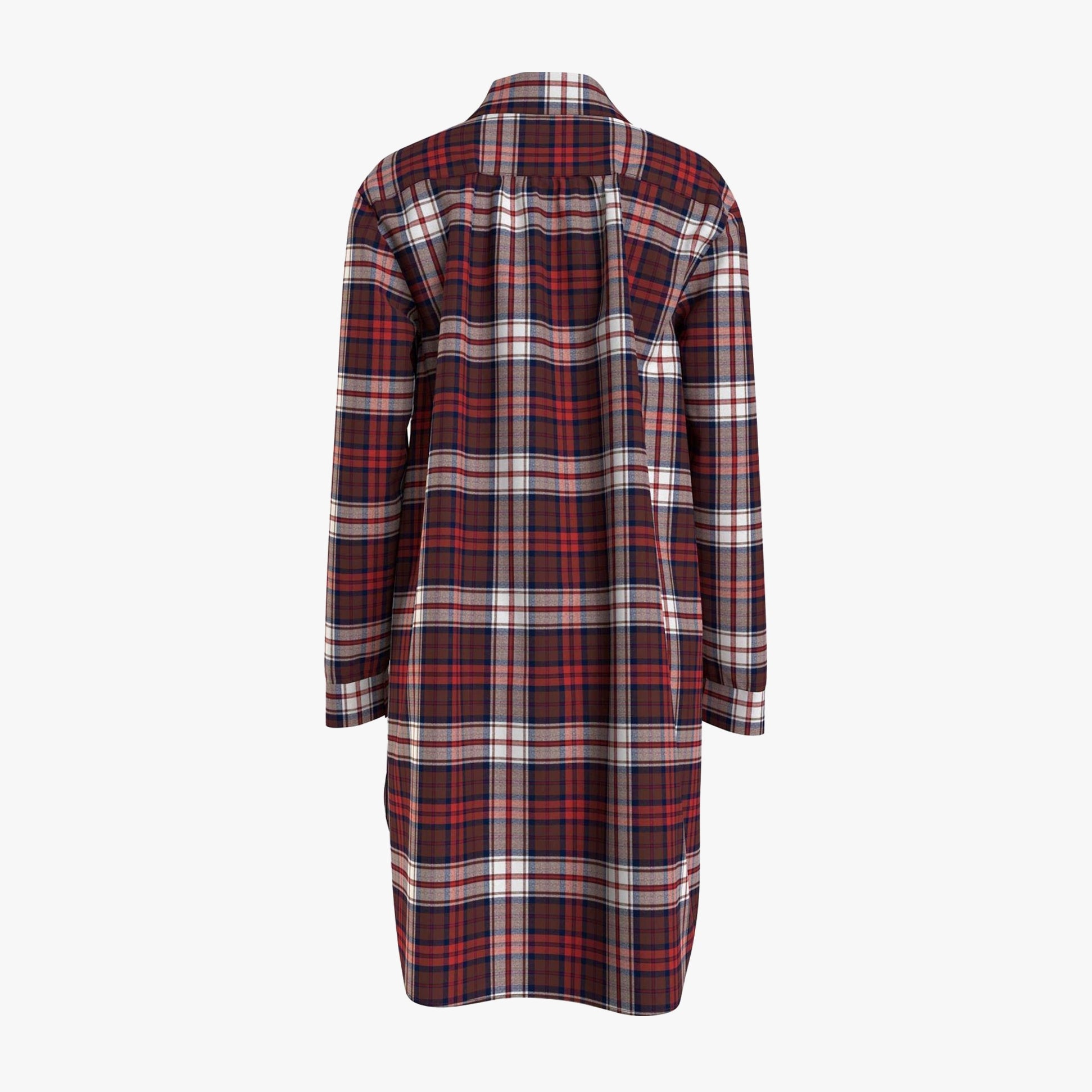 Tommy Hilfiger SHIRT NIGHTDRESS Womens Loungewear Women Apparel Plaid Red