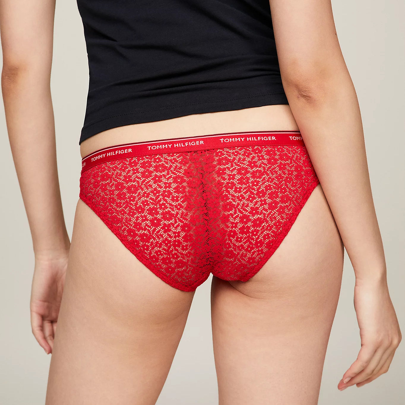 Tommy Hilfiger BIKINI LACE 3 Pack Womens Underwear Desert Sky/White/Primary Red