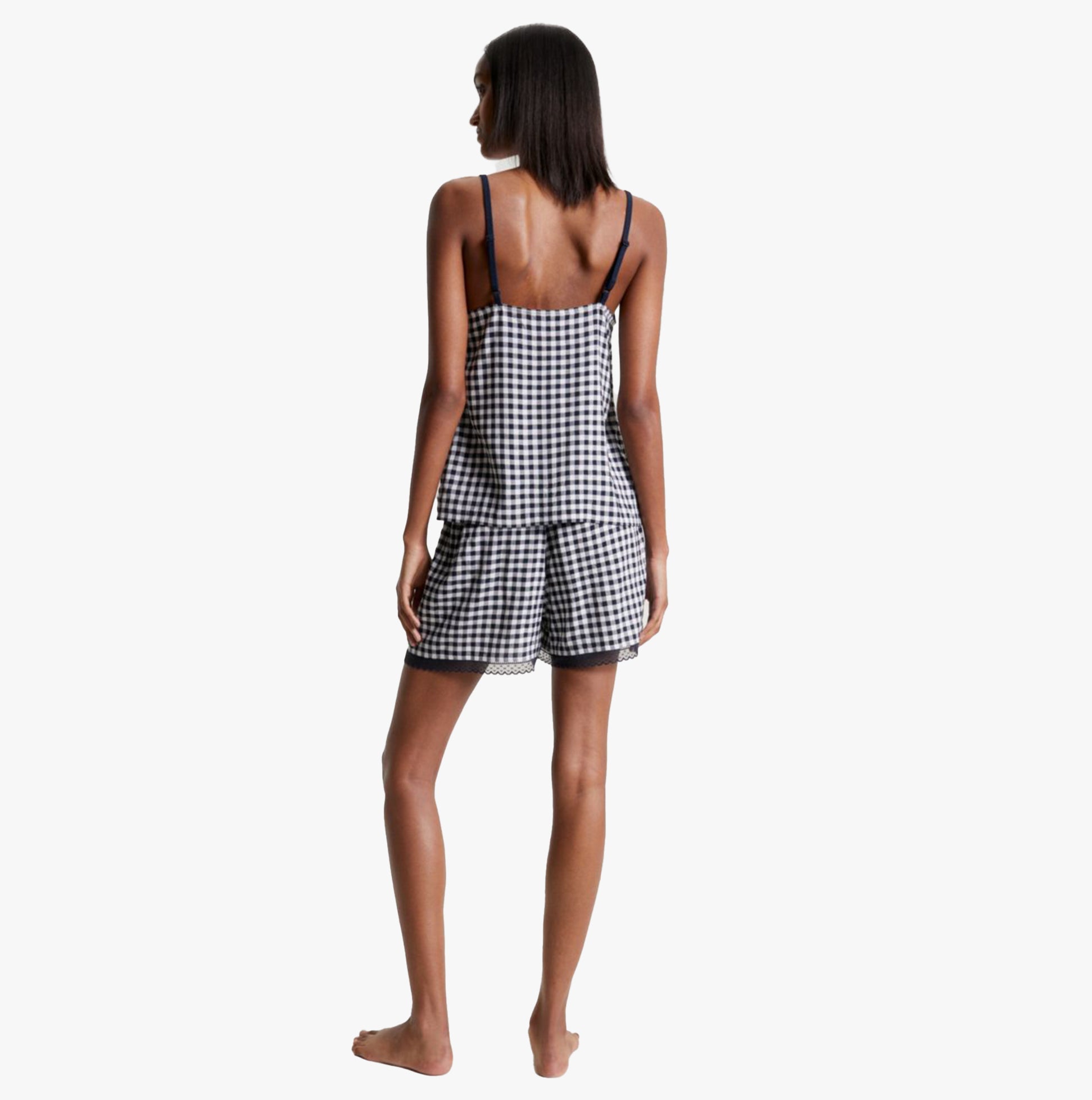 Tommy Hilfiger WOVEN CAMI PRINT Womens Top Heritage Gingham Desert Sky