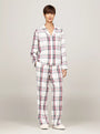 Tommy Hilfiger ORIGINAL Womens Pyjamas & Slippers Gift Set Heritage Check Ivory