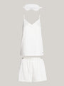 Tommy Hilfiger SATIN Pyjamas & Eye Mask Gift Set Womens Ivory