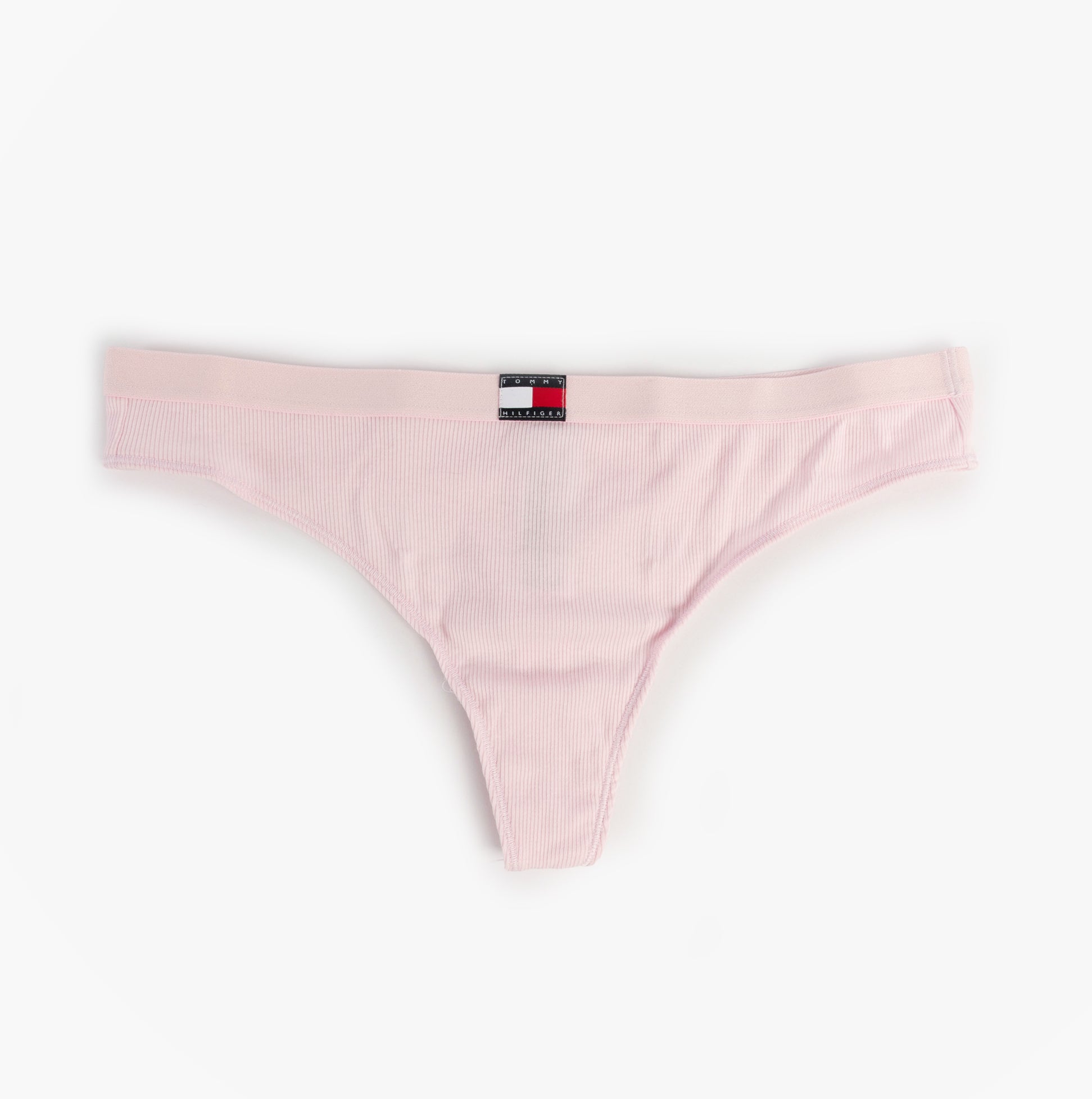 Tommy Hilfiger FLAG LOGO 3 Pack Womens Thongs Primary Red/Light Pink Rib/Navy