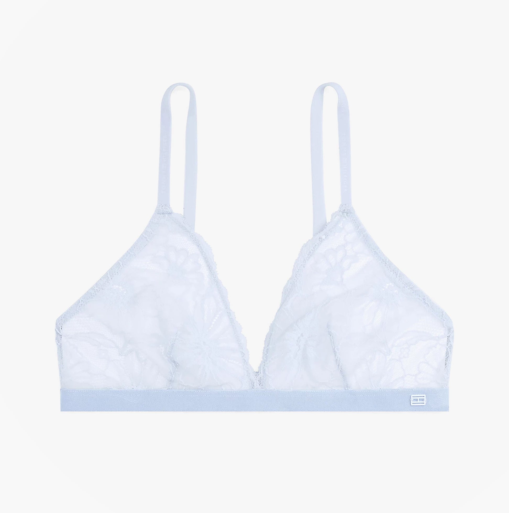 Tommy Hilfiger FLORAL LACE Womens Triangle Bra Sweet Blue