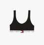Tommy Hilfiger HERITAGE LOGO Womens Underband Non-Wired Bralette Black