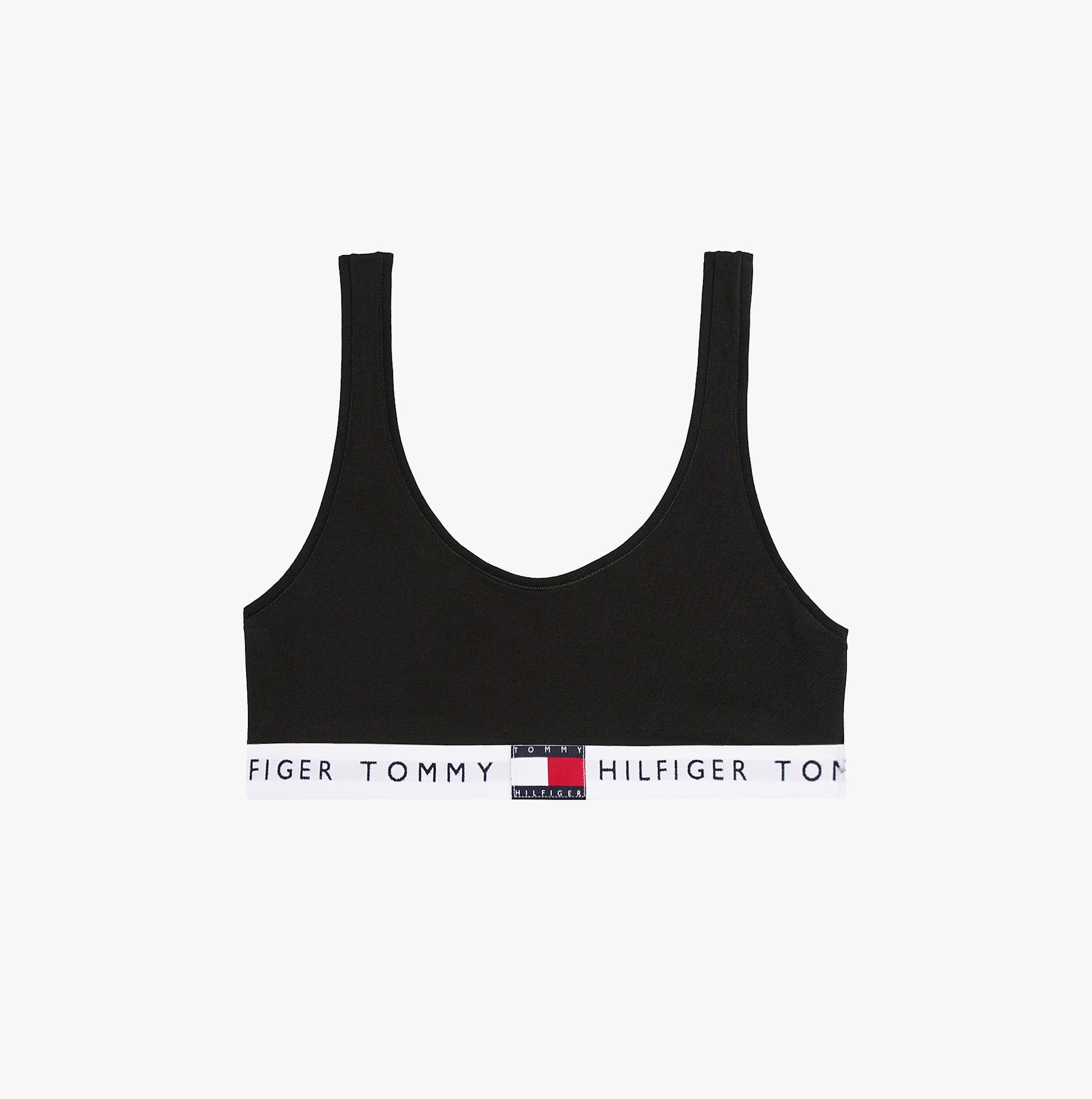Tommy Hilfiger HERITAGE LOGO Womens Underband Non-Wired Bralette Black