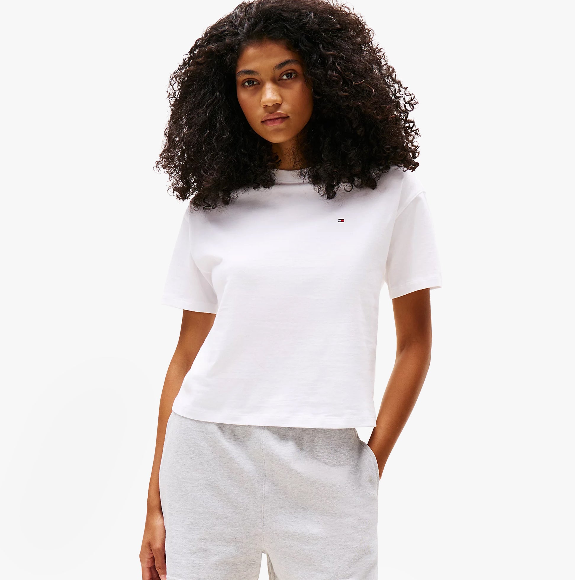 Tommy Hilfiger PURE COTTON Relaxed T-Shirt Womens White