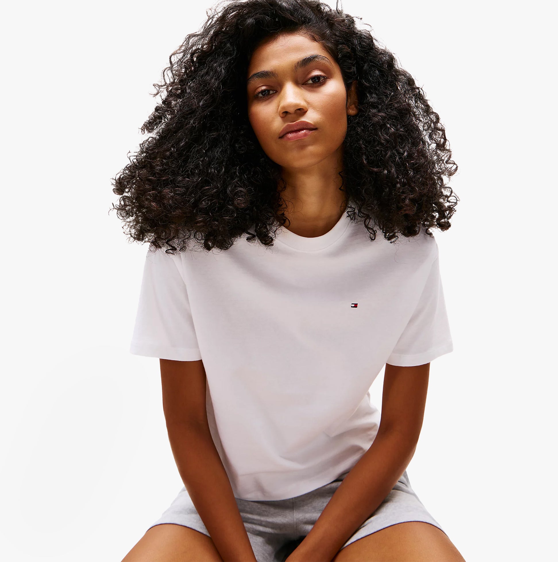 Tommy Hilfiger PURE COTTON Relaxed T-Shirt Womens White