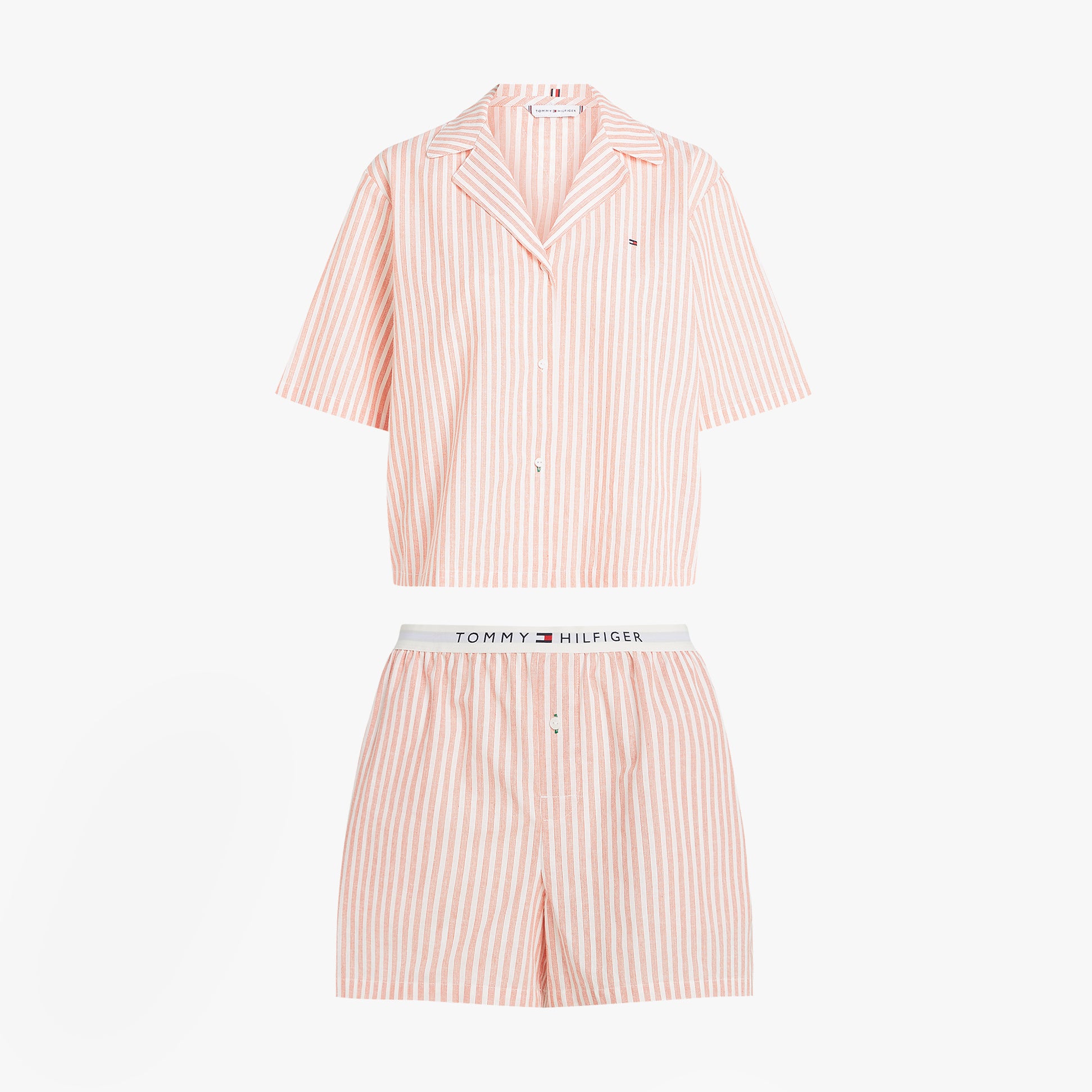 Tommy Hilfiger LINEN Relaxed Pyjama Set Womens Multicoloured