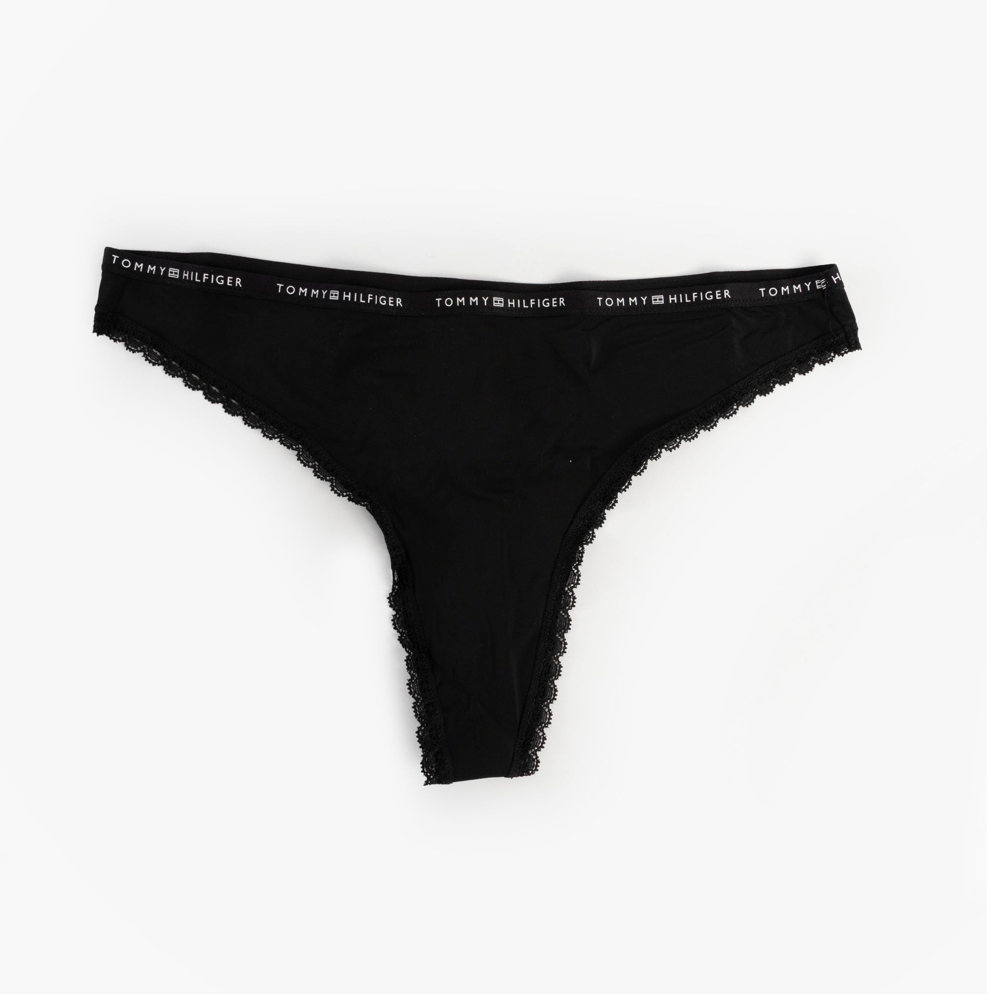 Tommy Hilfiger LACE 3 Pack Womens Thongs Black