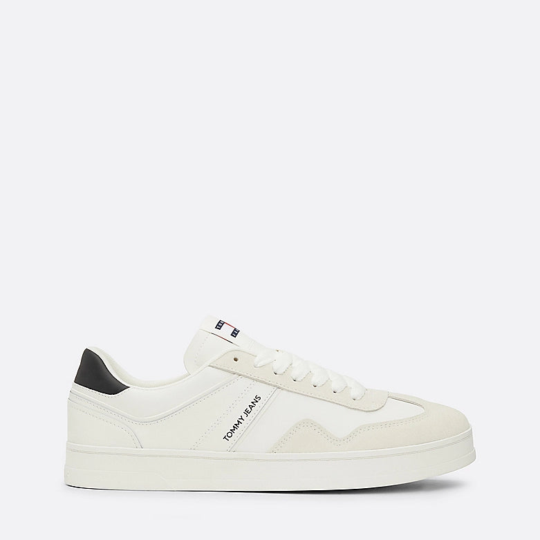 Tommy Hilfiger RETRO Suede Trainers Mens Ecru