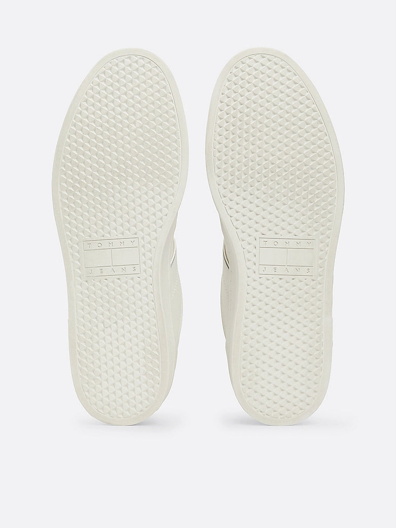 Tommy Hilfiger RETRO Suede Trainers Mens Ecru