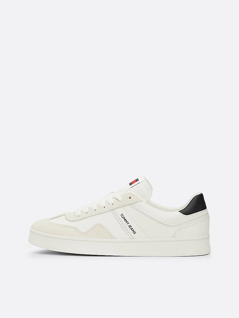 Tommy Hilfiger RETRO Suede Trainers Mens Ecru