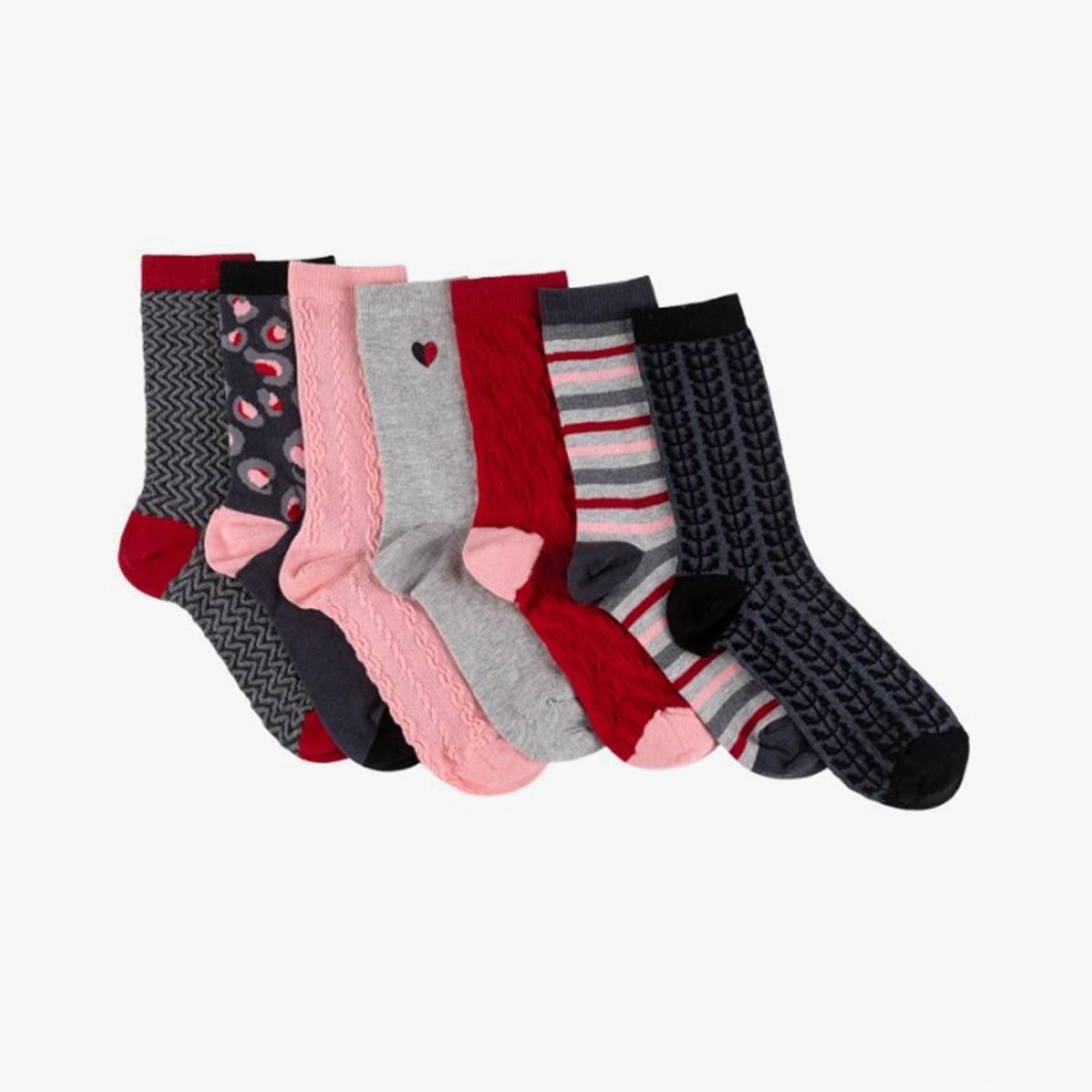 Totes Isotoner 7 PACK - DAYS OF THE WEEK Womens Socks Multi
