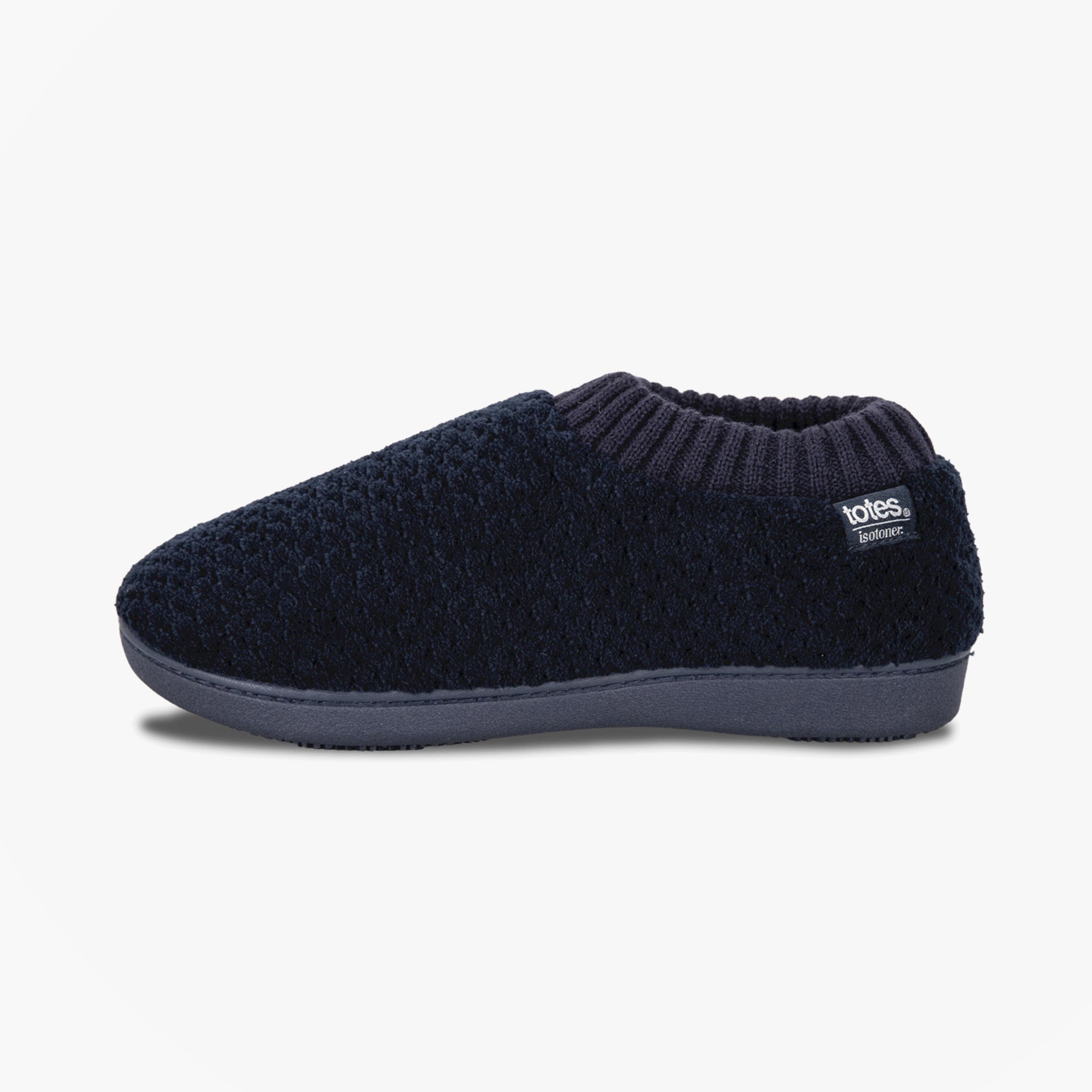 Totes Isotoner POPCORN FULL BACK BOOTIE Womens Slippers Navy