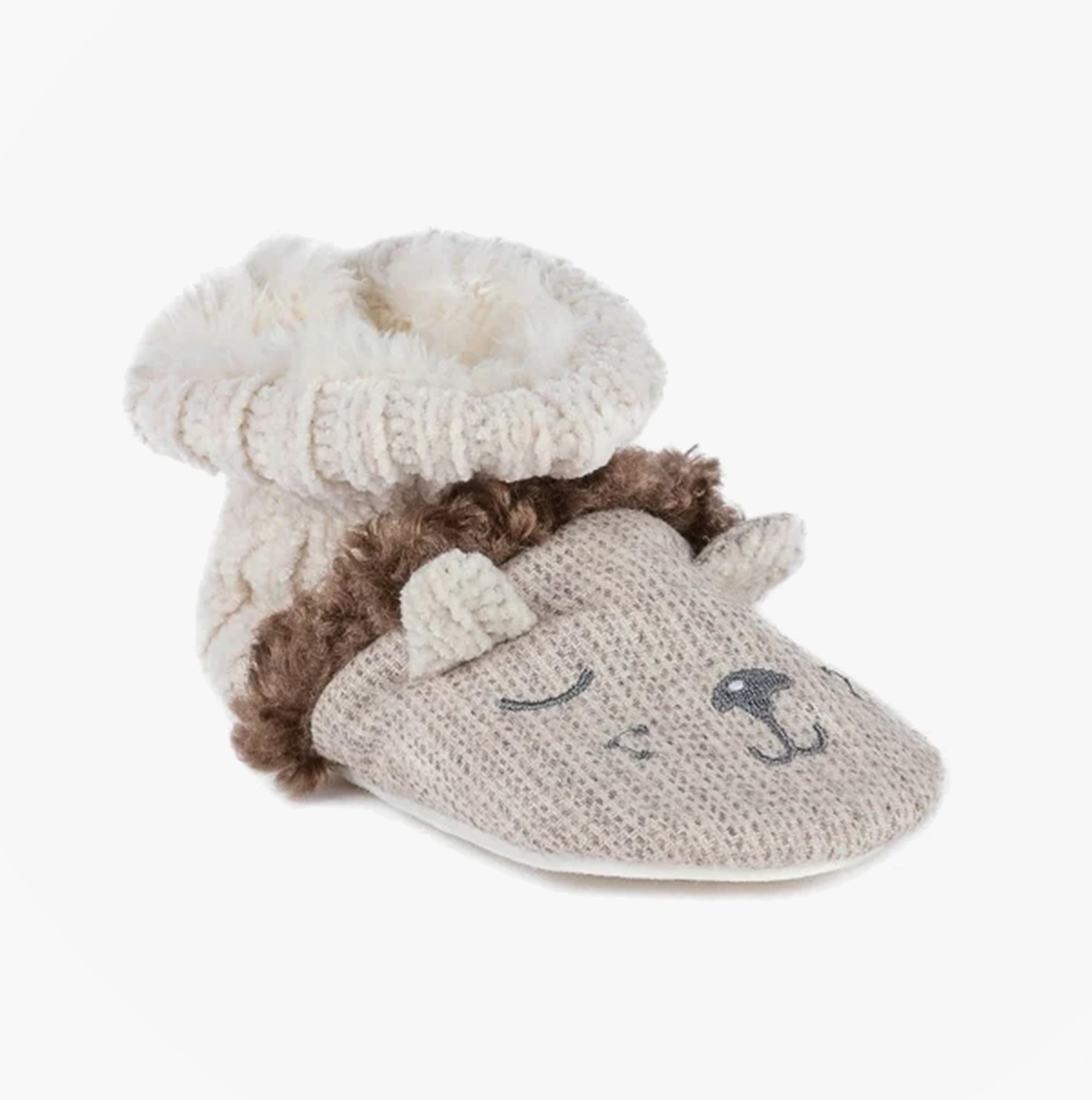 Totes Toasties LION Kids Wool Blend Bootie Slippers Multi