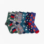 Totes Toasties 7 DAYS OF THE WEEK Mens Cotton Blend Socks Set Multi