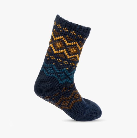 Totes Toasties Fair Isle Slipper Socks With Fleece Lining Mens Socks Fair Isle
