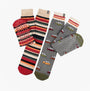 Totes Toasties ORIGINAL SLIPPER SOCKS (TWIN PACK) Mens Socks Campervan / Stripe