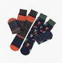 Totes Toasties ORIGINAL SLIPPER SOCKS (TWIN PACK) Mens Socks Football / Stripe