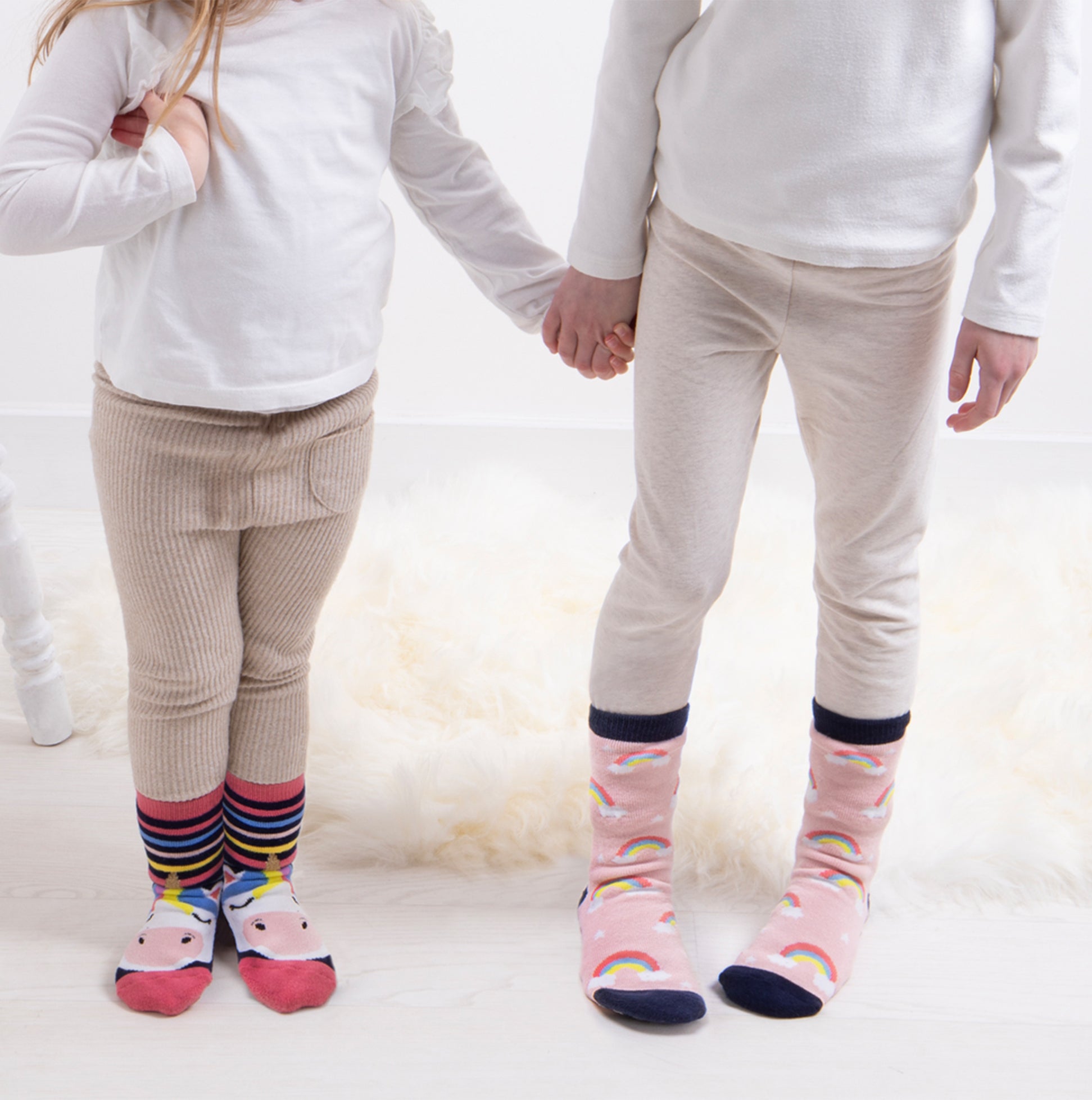 Totes Toasties ORIGINAL Slipper Socks  (Twin Pack) Unisex Kids Socks Unicorn