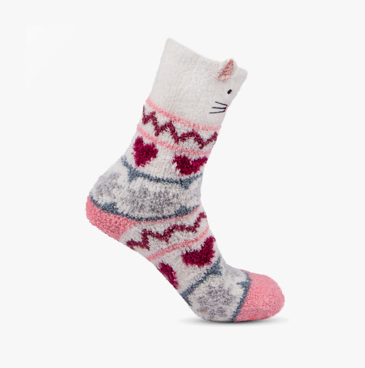 Totes Toasties NOVELTY SUPER SOFT Slipper Socks Womens Socks Cat