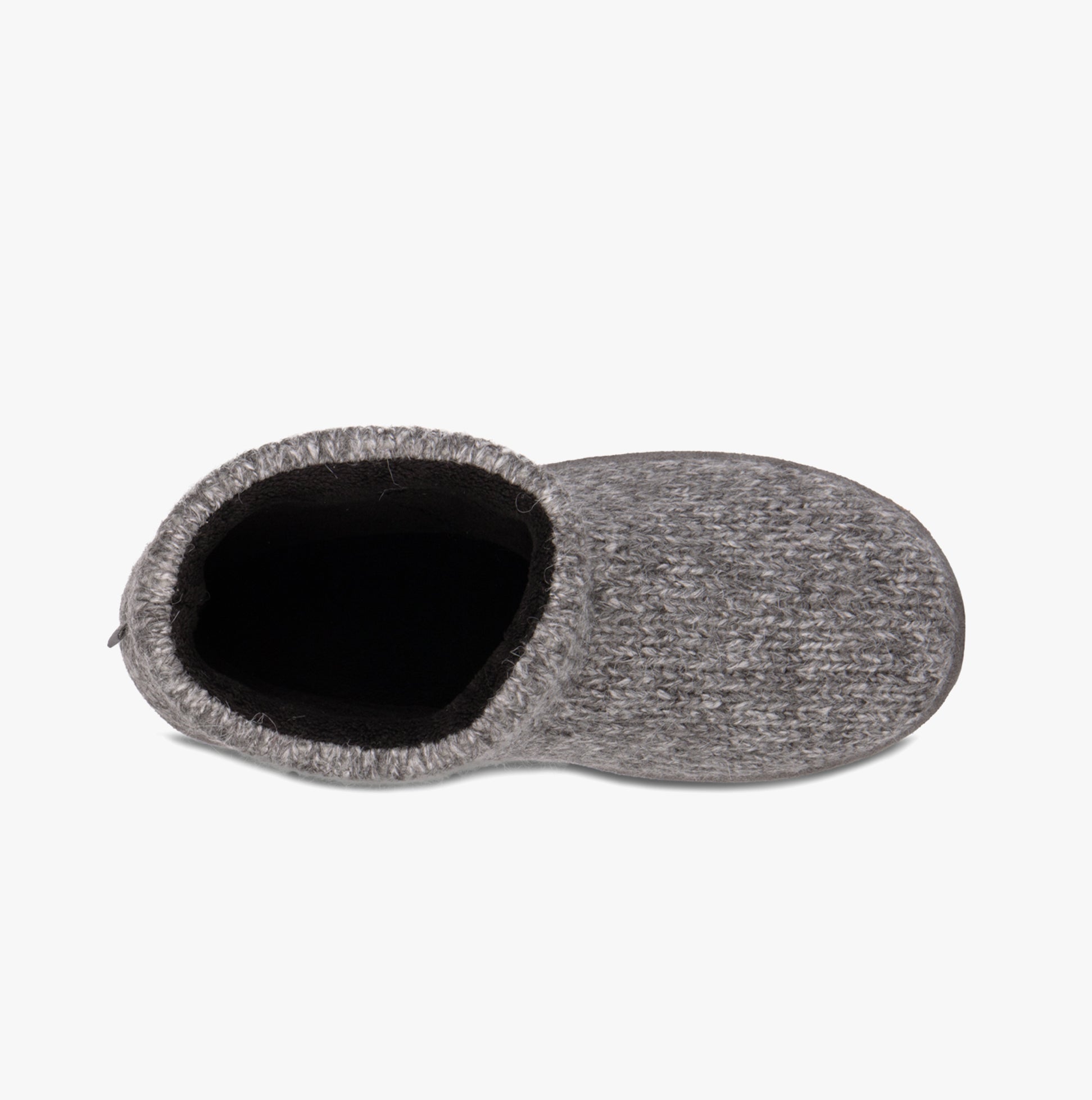 Totes Toasties KNITTED SHORT BOOT SLIPPER Mens Grey