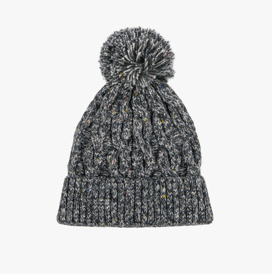 Totes Toasties Knitted Nep Knitted Hat Mens Bobble Grey
