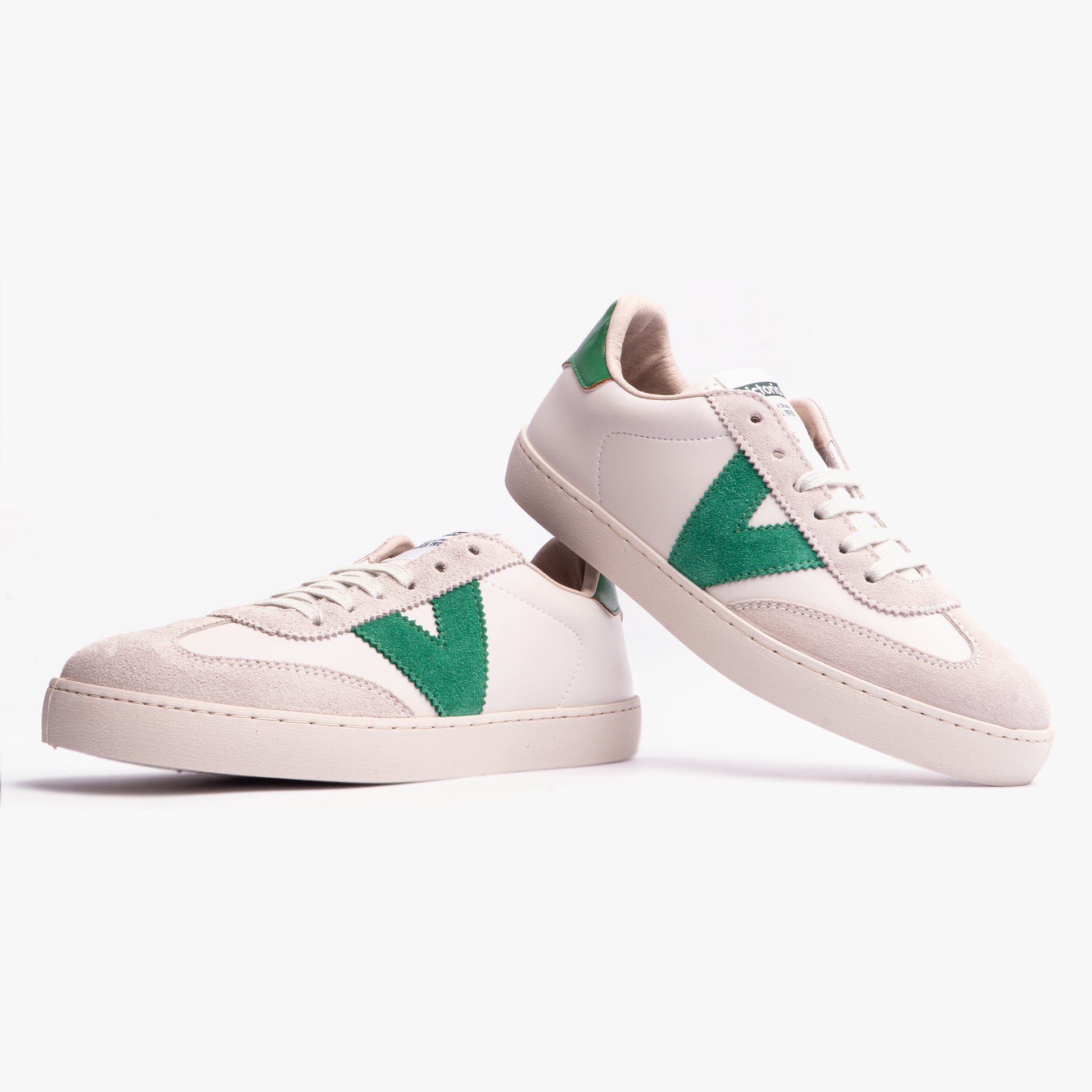 Victoria BERLIN FAUX LEATHER & SPLIT Womens Trainers Verde