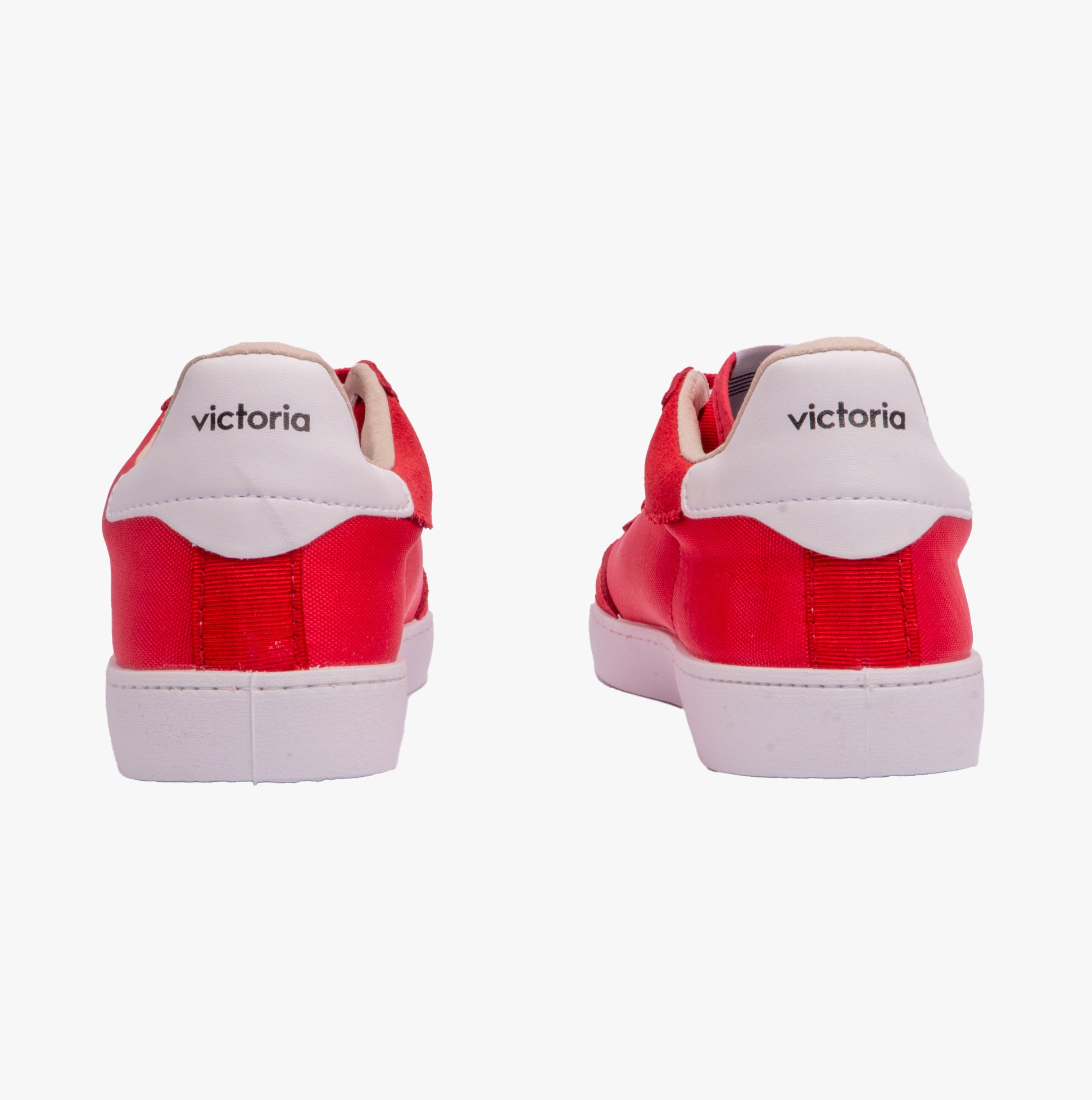 Victoria BERLIN SPLIT LEATHER & NYLON Womens Trainers Rojo