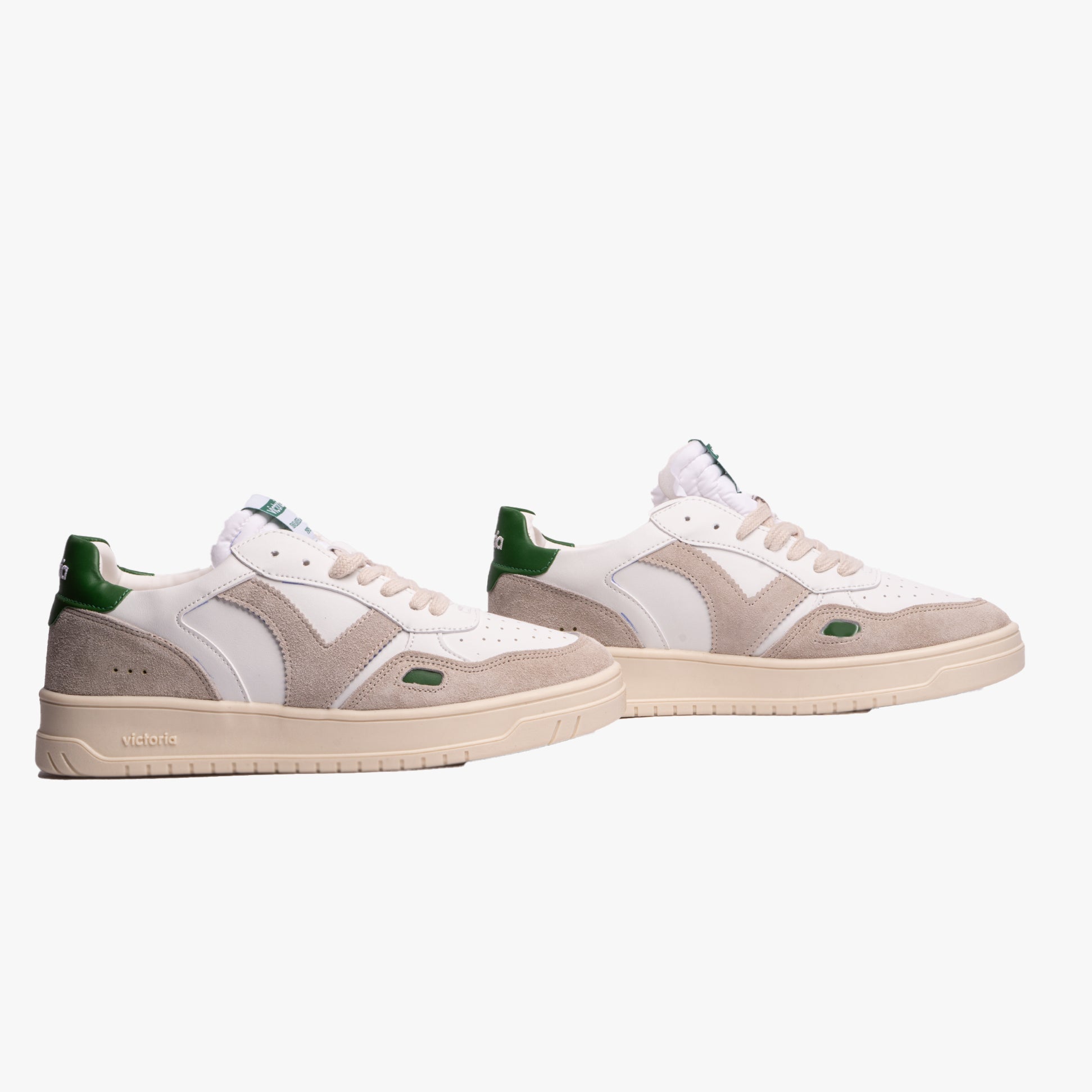 Victoria SEUL RETRO FAUX LEATHER & SPLIT Womens Trainers Verde