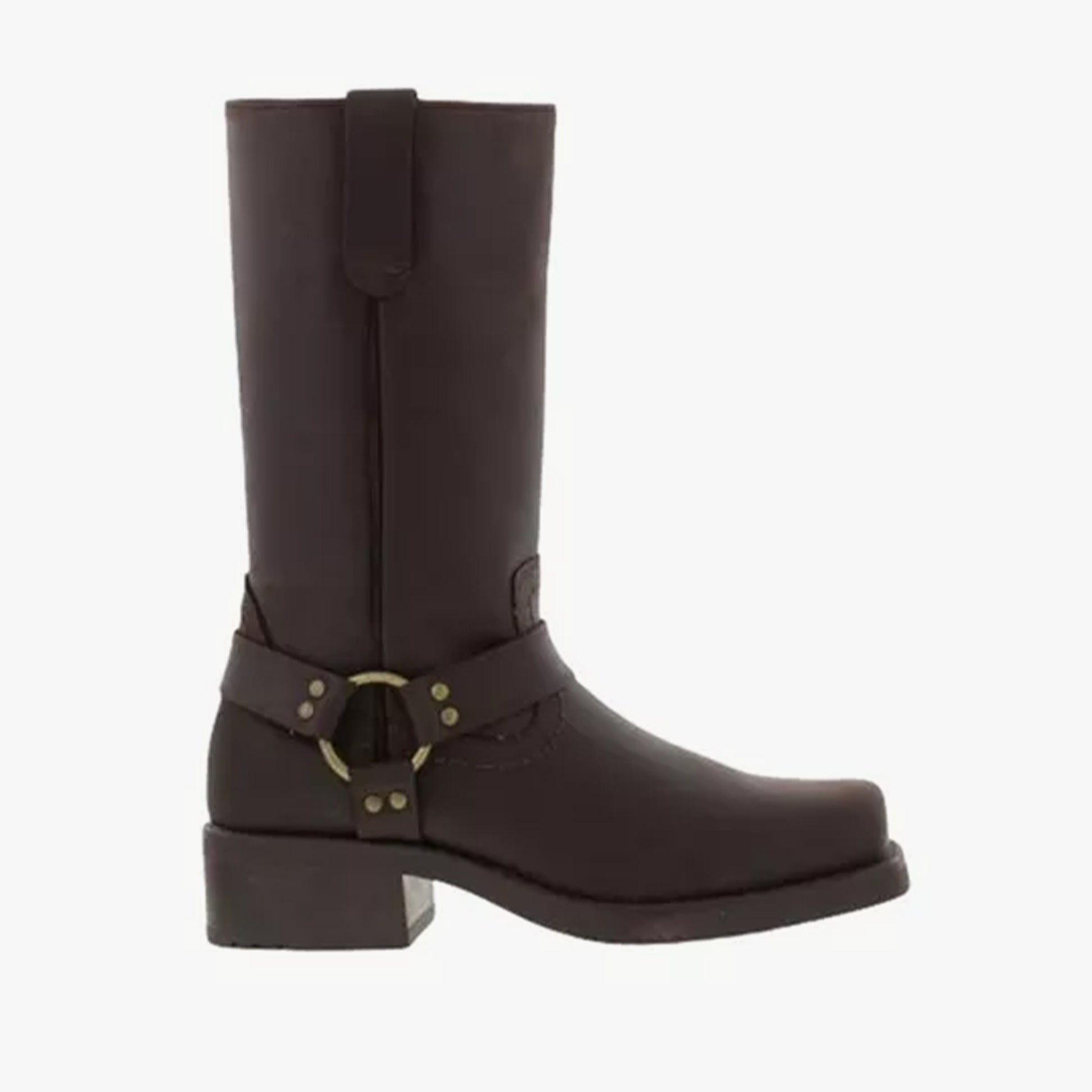 Woodland HIGH HARLEY Mens Leather Western Boots Dark Brown