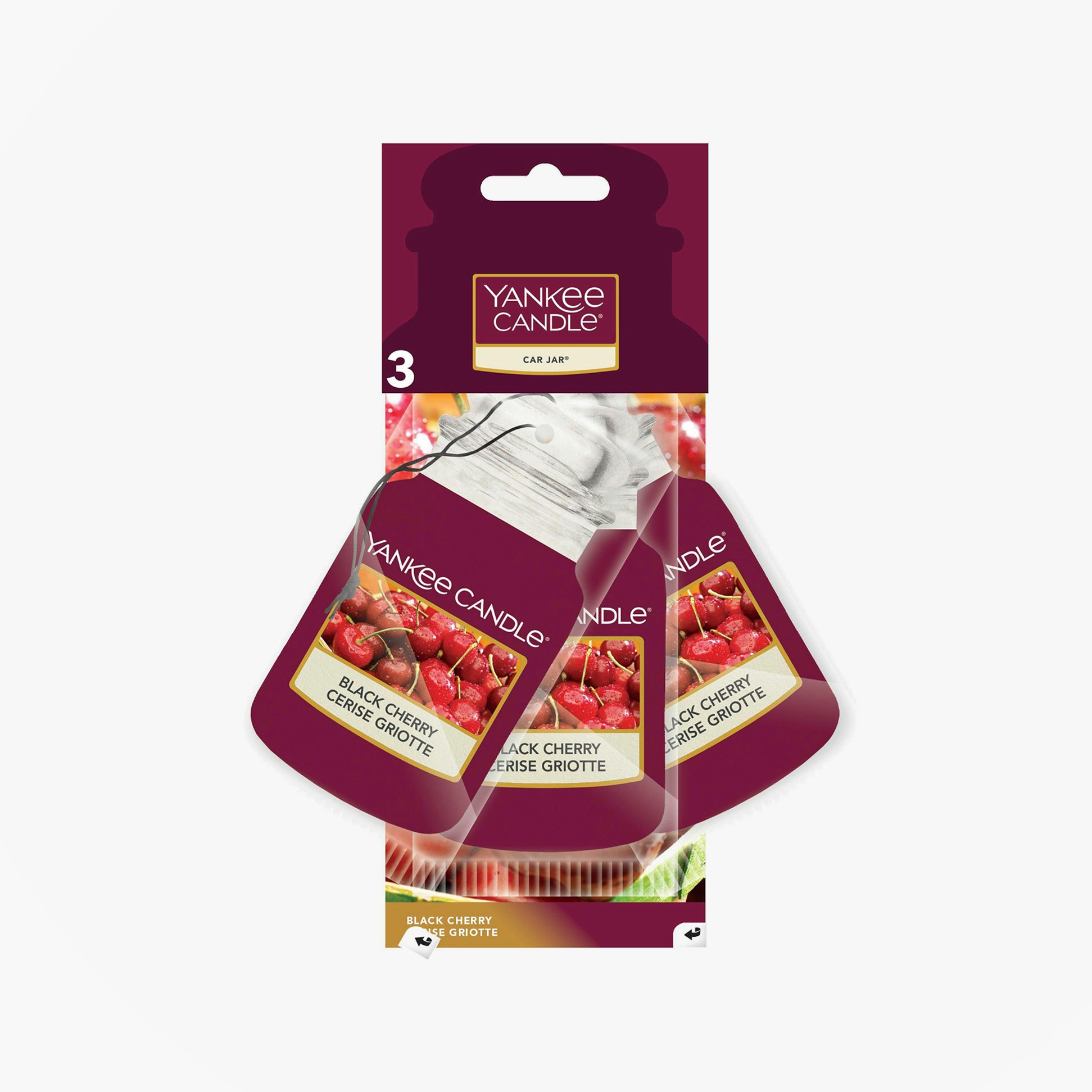 Yankee Black Cherry 3 Pack Car Air Freshener Jars