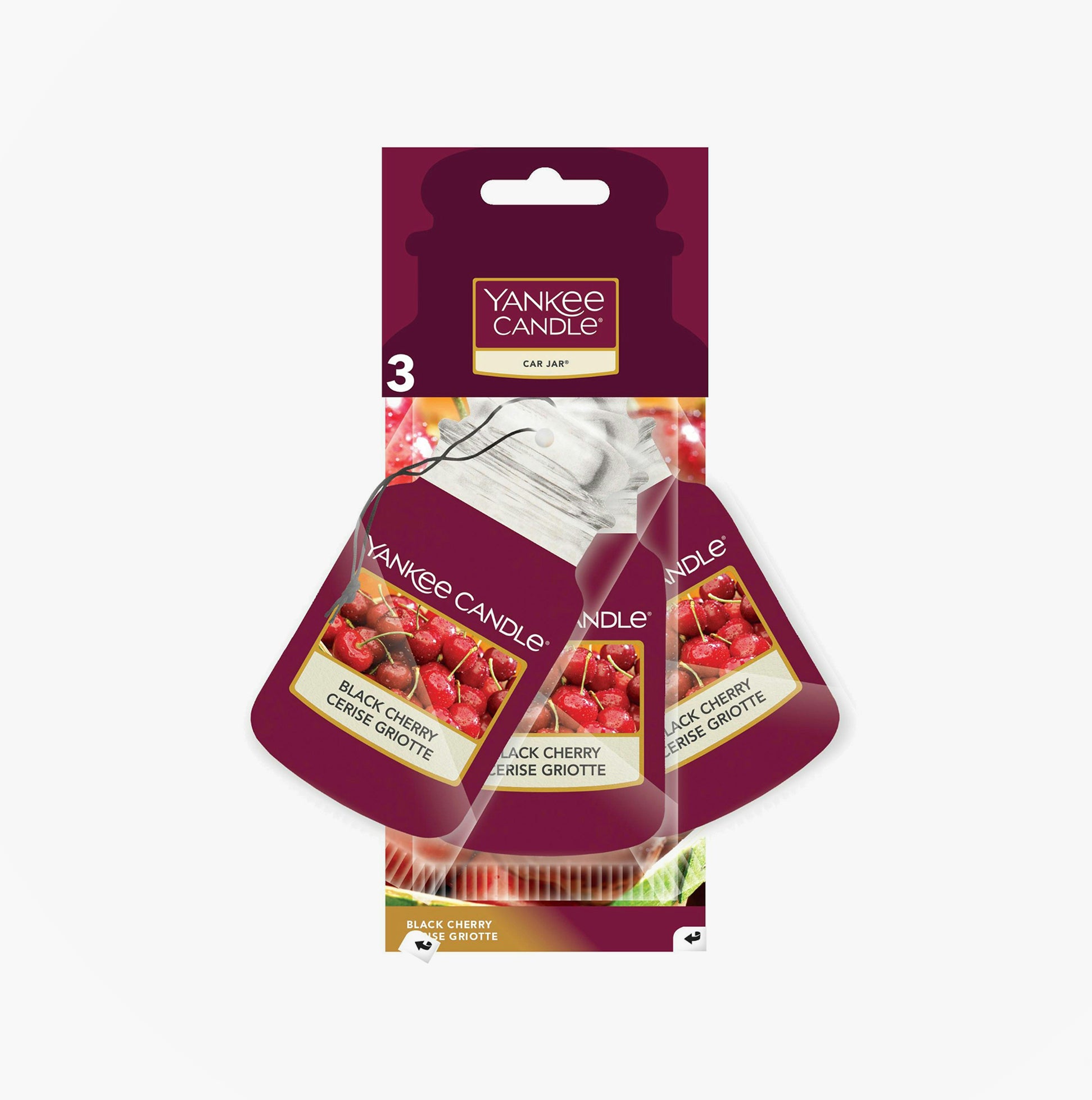 Yankee Black Cherry 3 Pack Car Air Freshener Jars