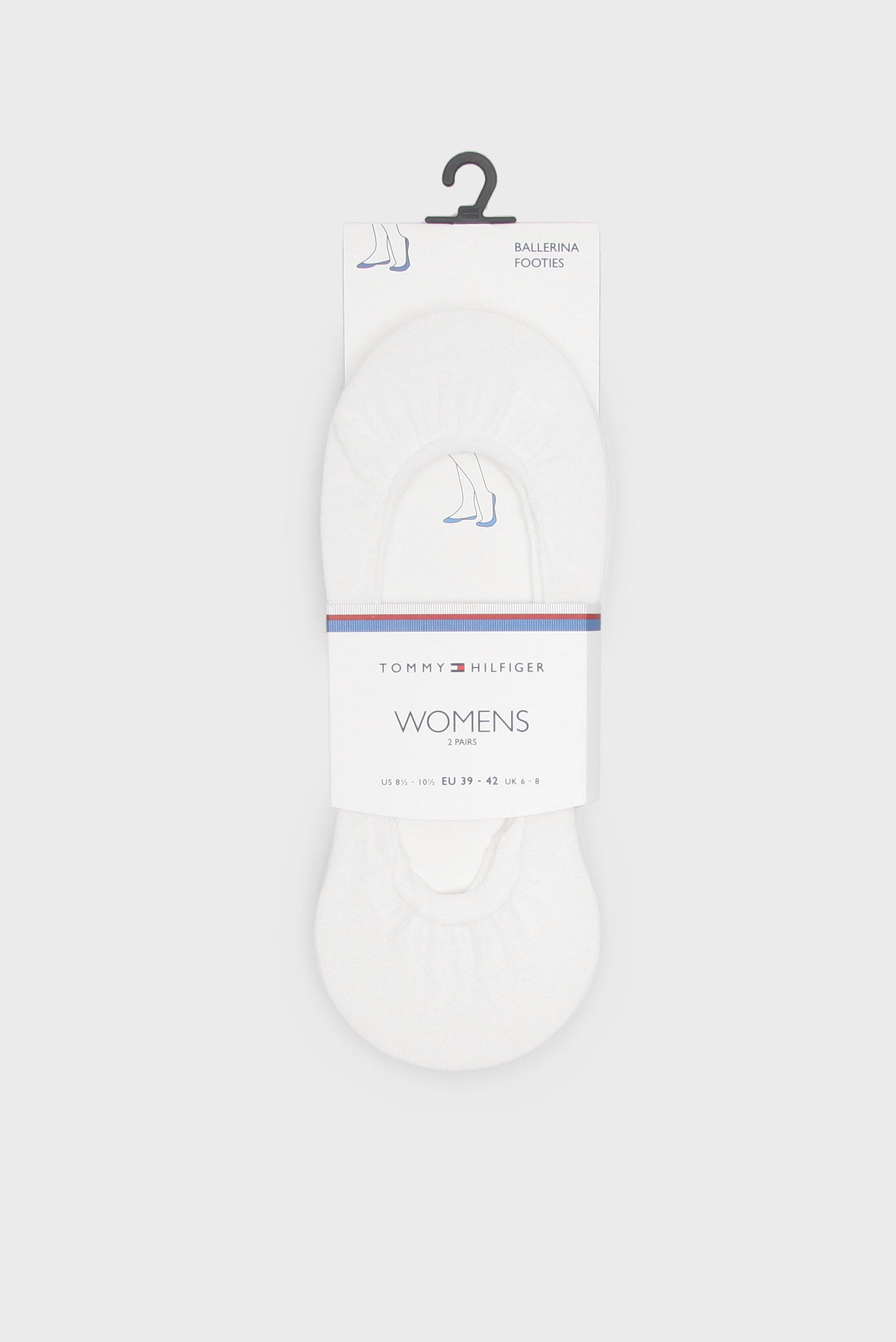 Tommy Hilfiger 2 Pack Womens Ballerina  Socks White