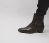 Club Cubano EMMANUEL Mens Snakeprint Leather Cuban Heel Boots Vison