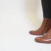 EMMANUEL Mens Smooth Leather Cuban Heel Boots Cognac