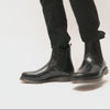 STB ELLIS Unisex Leather Air Cushioned Dealer Boots Polished Black