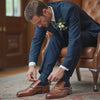 Goor GRANT Mens Two Tone Brogues Dark Tan/Navy