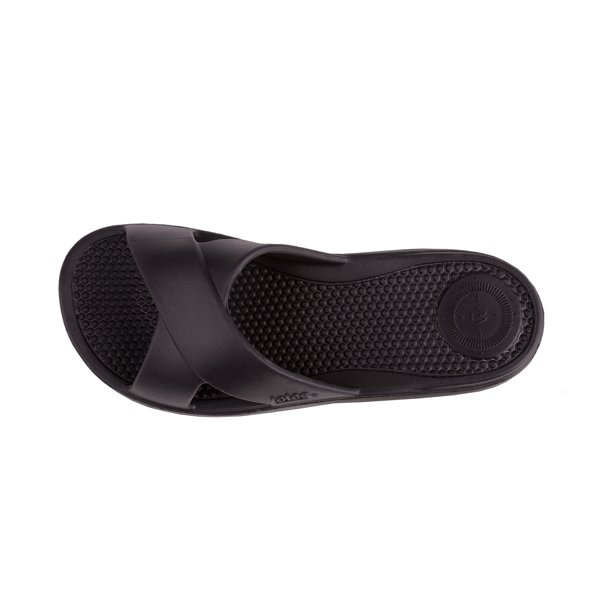 0359FBLK Womens Cross Slides Black
