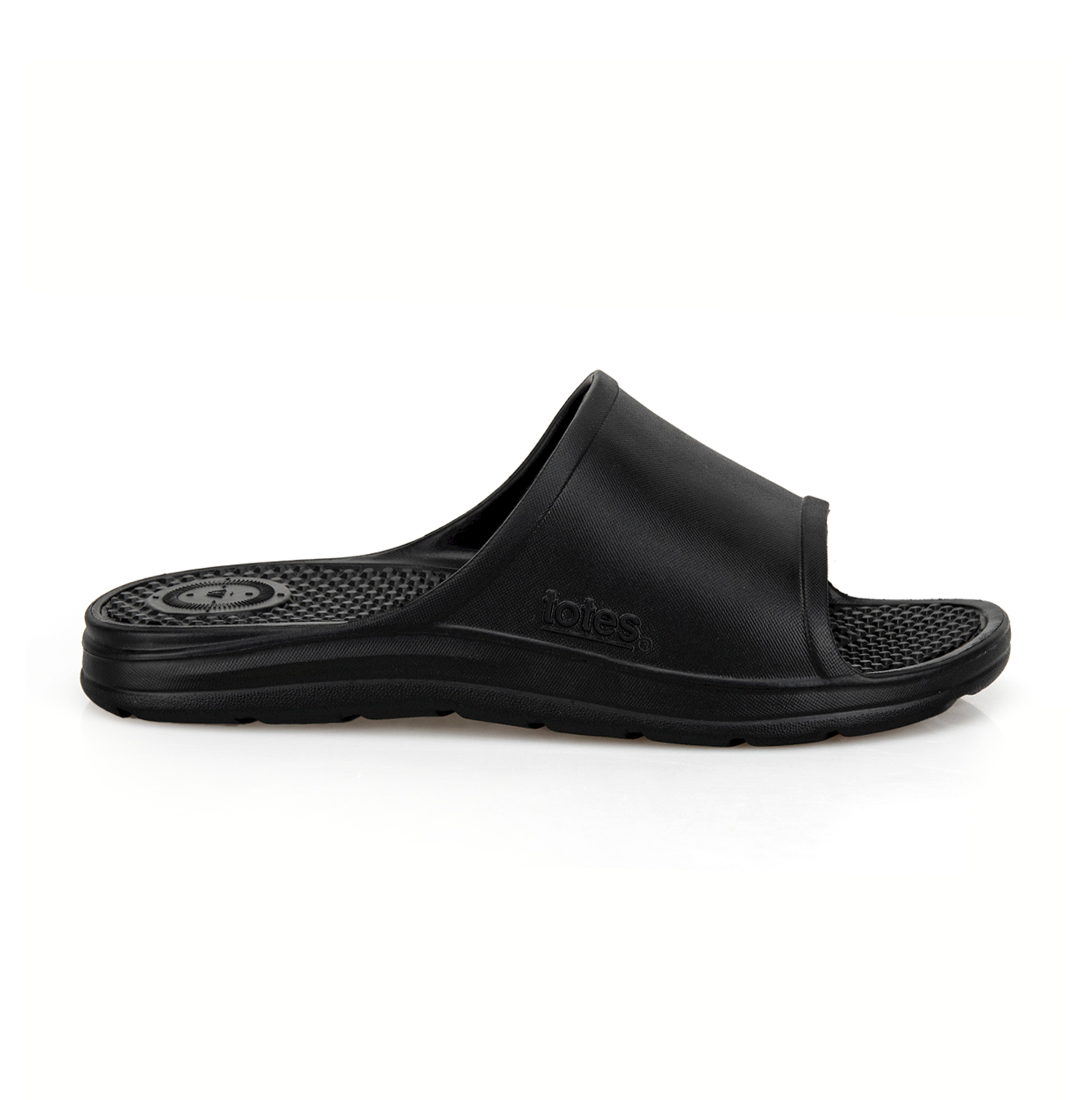 Totes Sol Bounce 0371P Mens Sliders Black