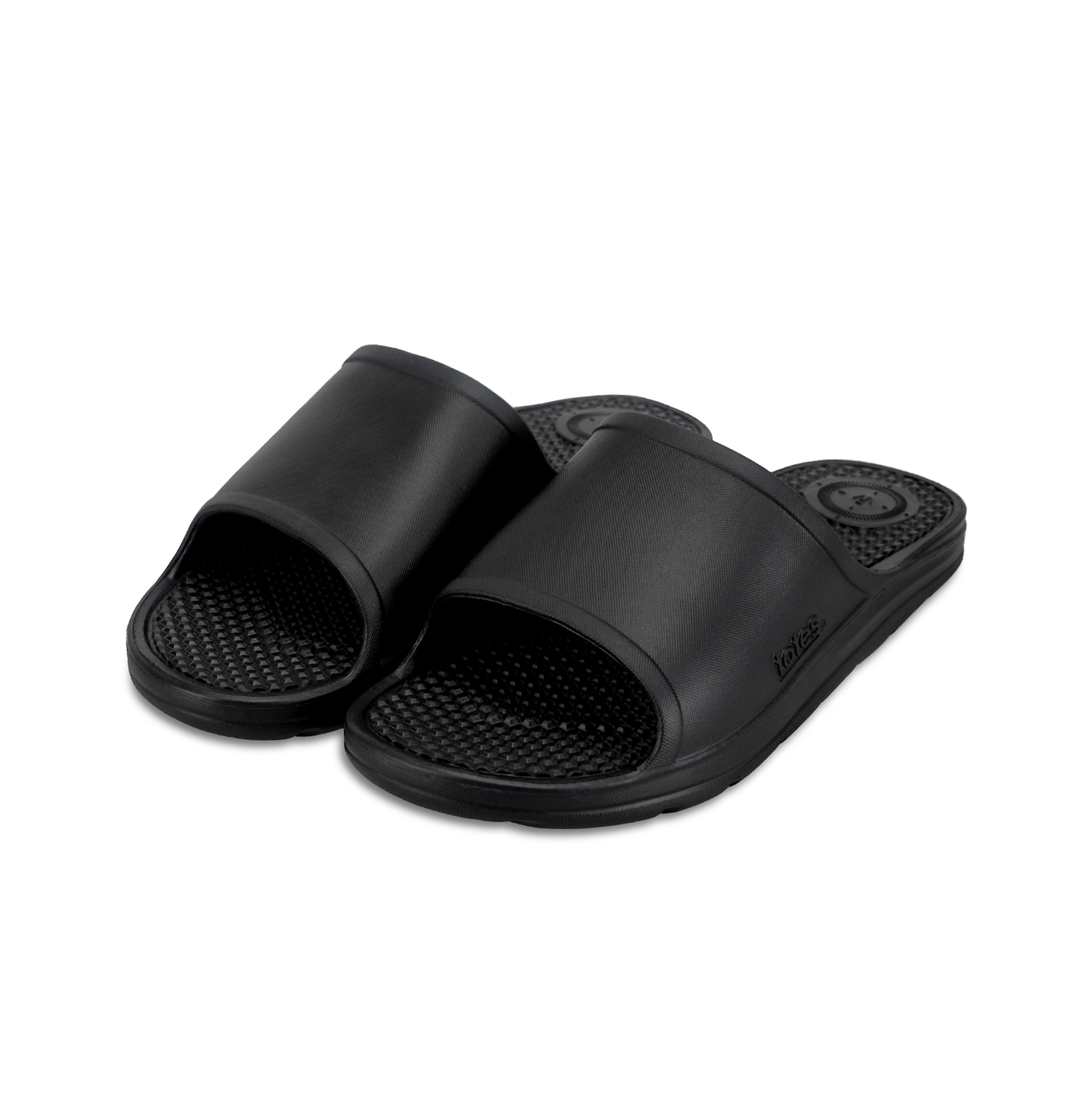 Totes Sol Bounce 0371P Mens Sliders Black
