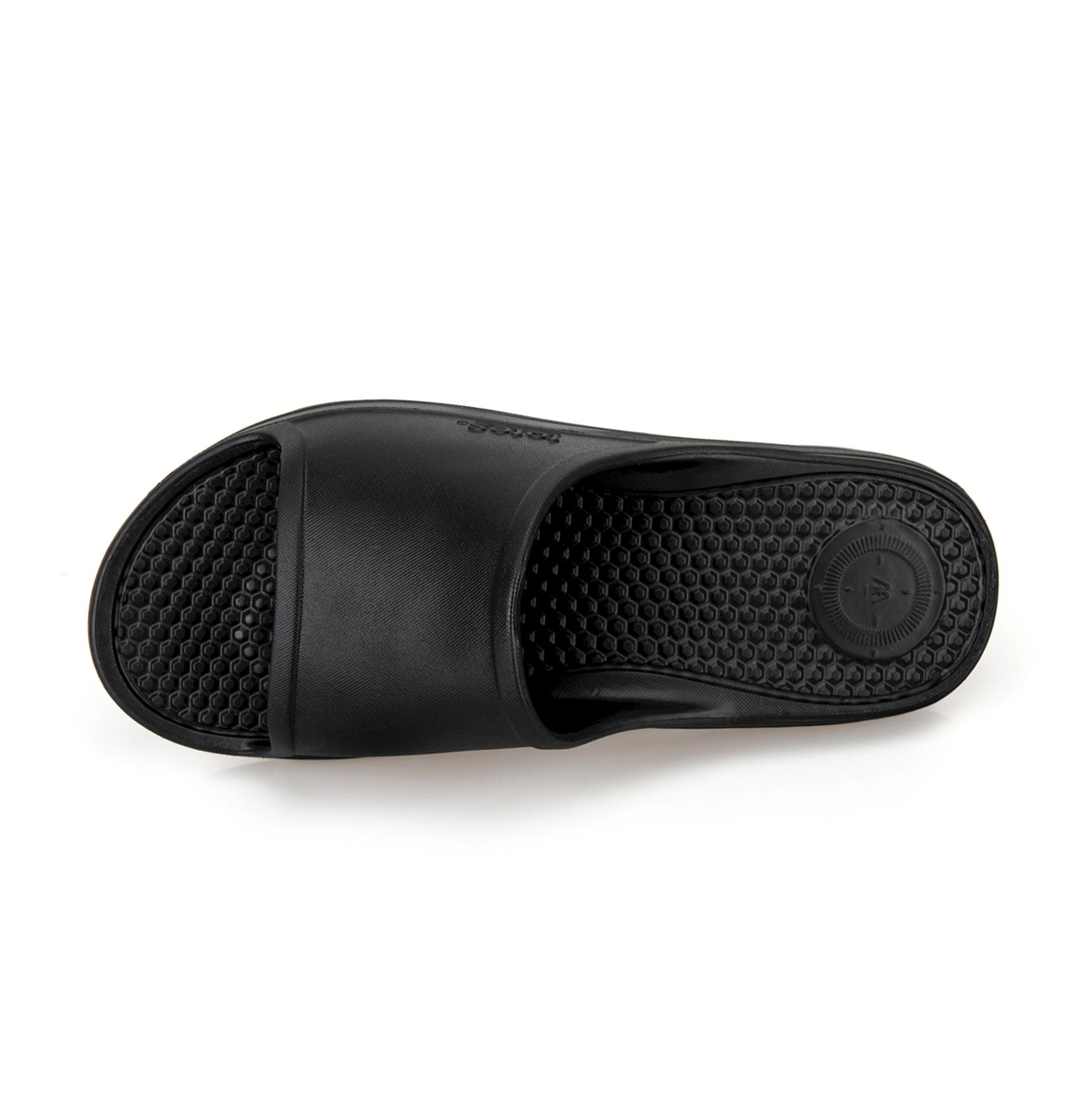 Totes Sol Bounce 0371P Mens Sliders Black