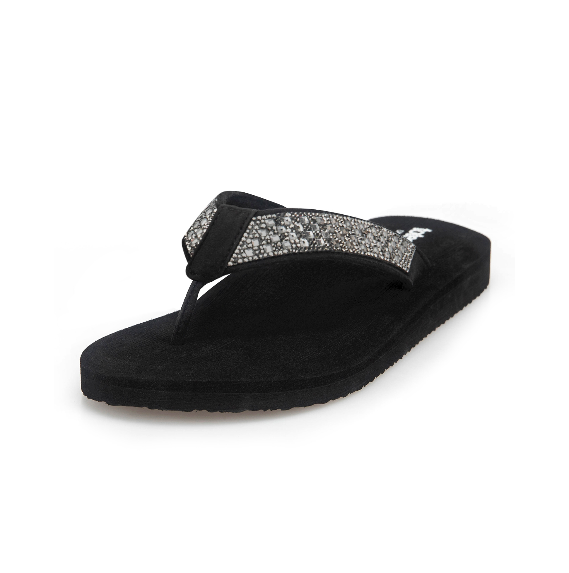 Totes Sol Bounce 0464 Womens Toe-Post Sandals Black